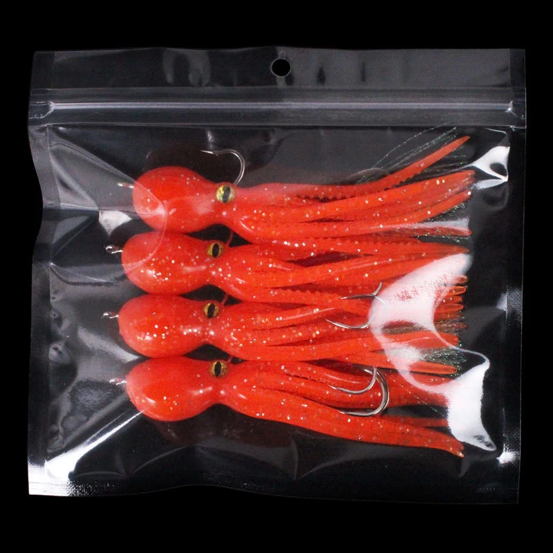 110 mm 21 g Luminous Silicone Artificial Squid Octopus Hooks for Soft Lure ABS Pencil Lure - view 6