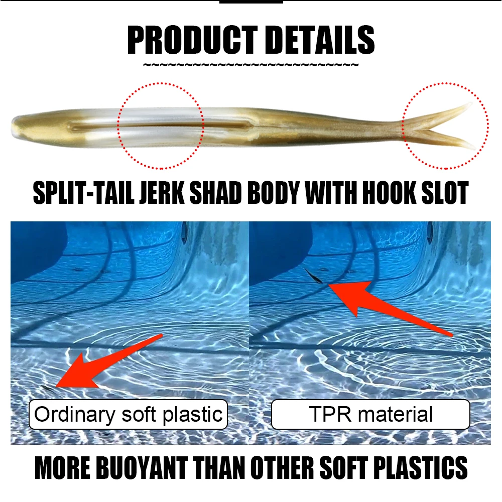 Cheery TPR Fishing Bait Soft Lure 10 Artificial Bass 、 、 ABS Pencil Lure - view 2