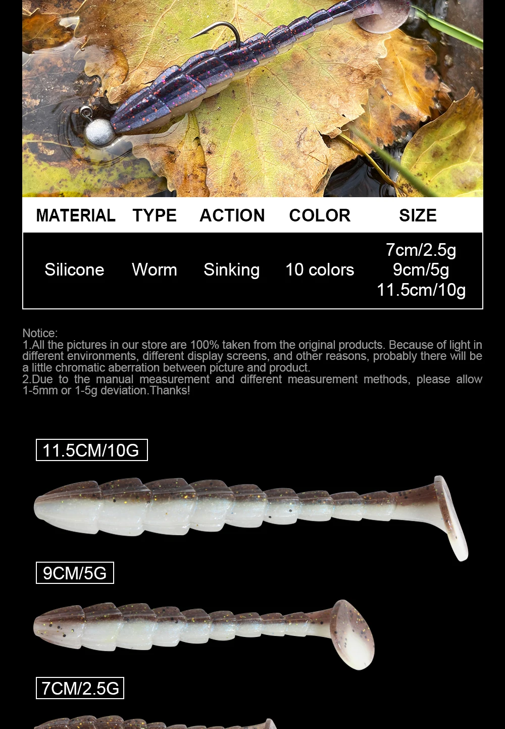 CHEERY Top Right S045 70mm 90mm 115mm Soft Fishing Bait Bass ABS Pencil Lure - view 7