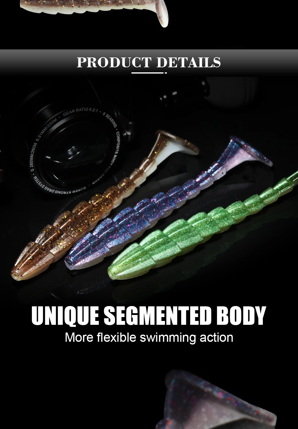 CHEERY Top Right S045 70mm 90mm 115mm Soft Fishing Bait Bass ABS Pencil Lure - view 8