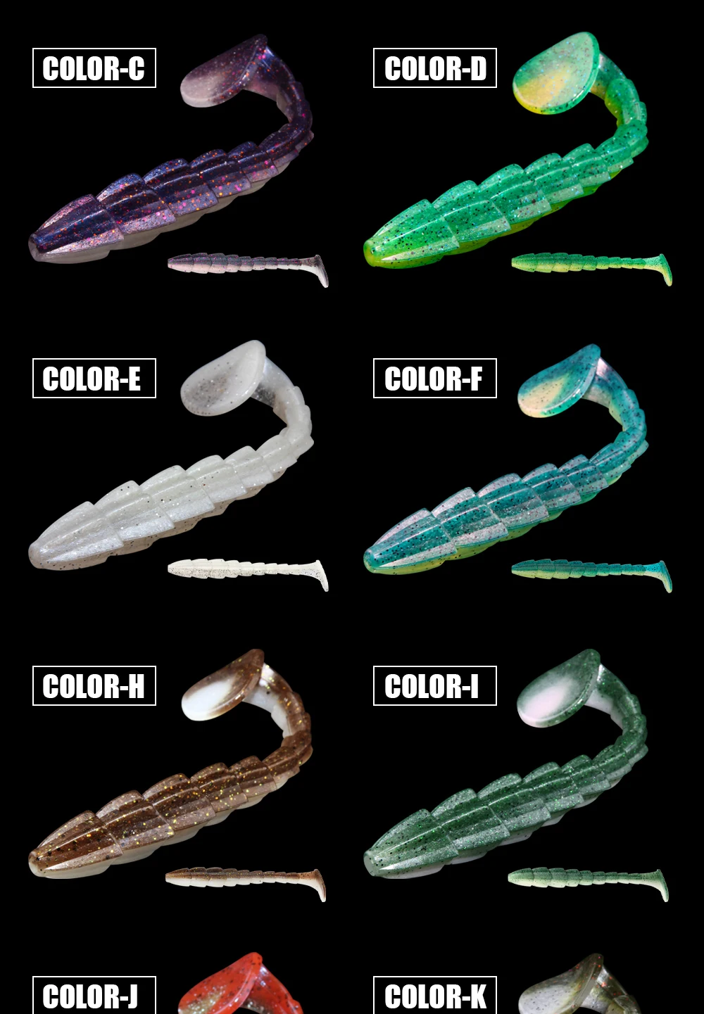 CHEERY Top Right S045 70mm 90mm 115mm Soft Fishing Bait Bass ABS Pencil Lure - view 12