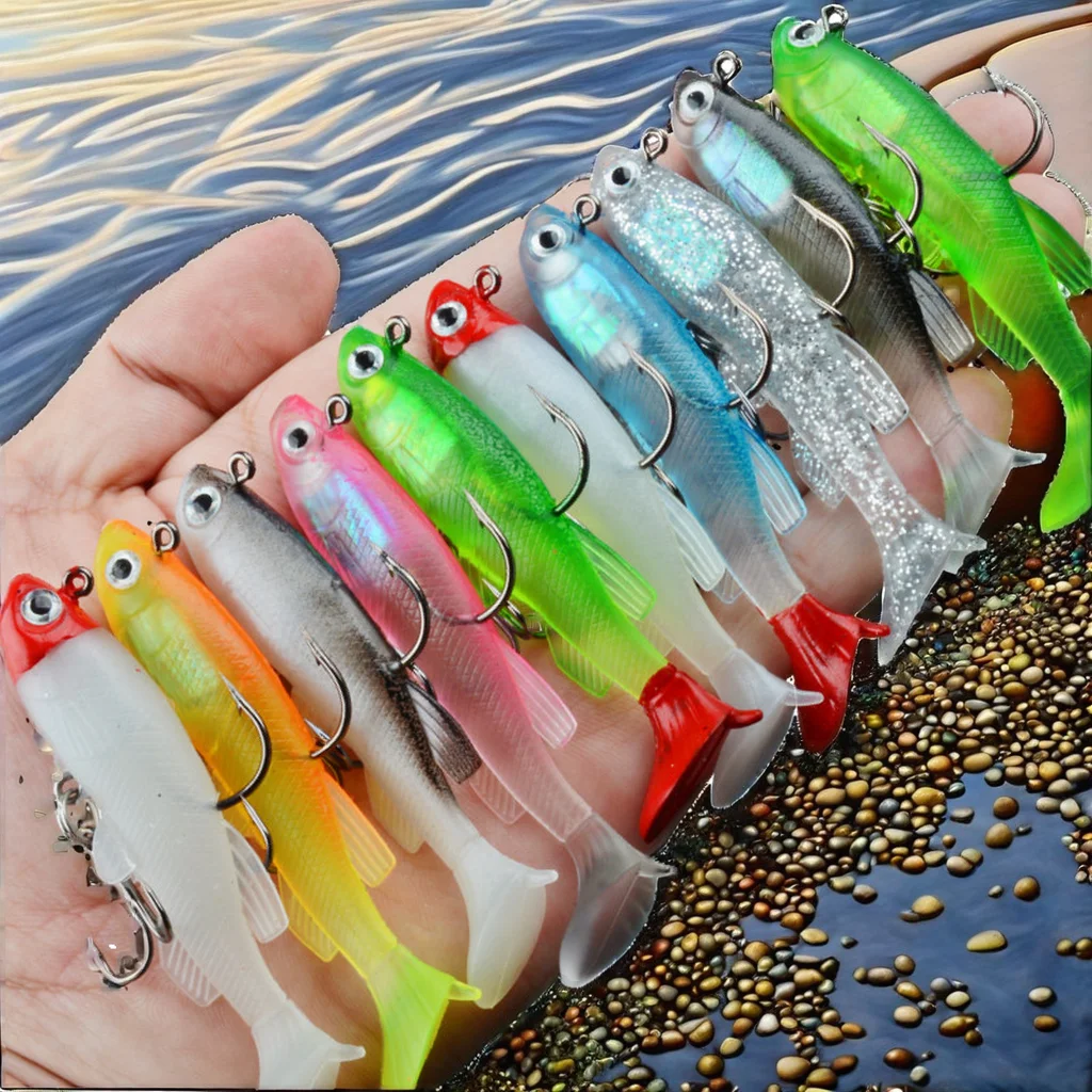 Black Minnow 8cm/2.8in 14g Soft Fishing Bait PVC Artificial , ABS Pencil Lure - view 7