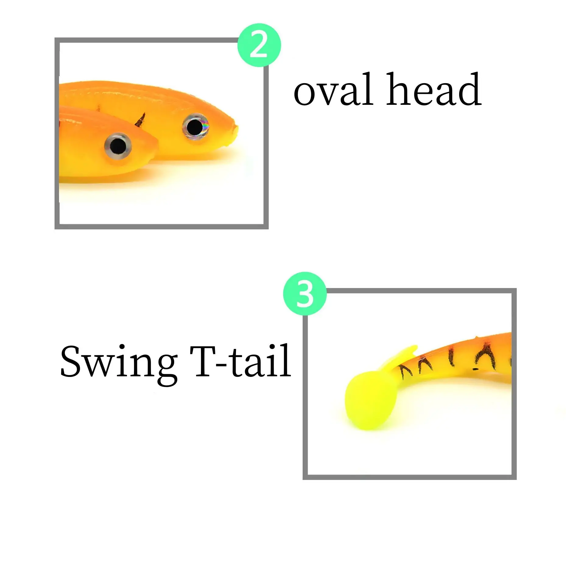 Cheery WT30 T Soft Swimbait 7cm/2.1g Plastic Lure Rubber ABS Pencil Lure - view 2
