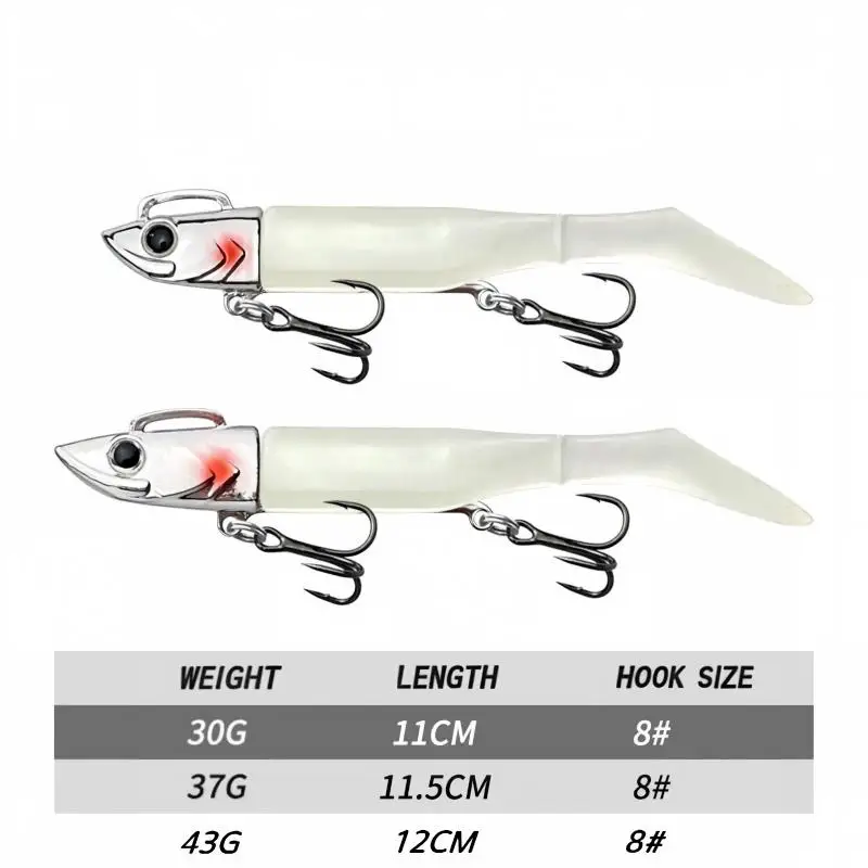 CHEERY Soft Lure 30g 37g 43g Paddle Tail Swimbait Saltwater Boat ABS Pencil Lure - view 4