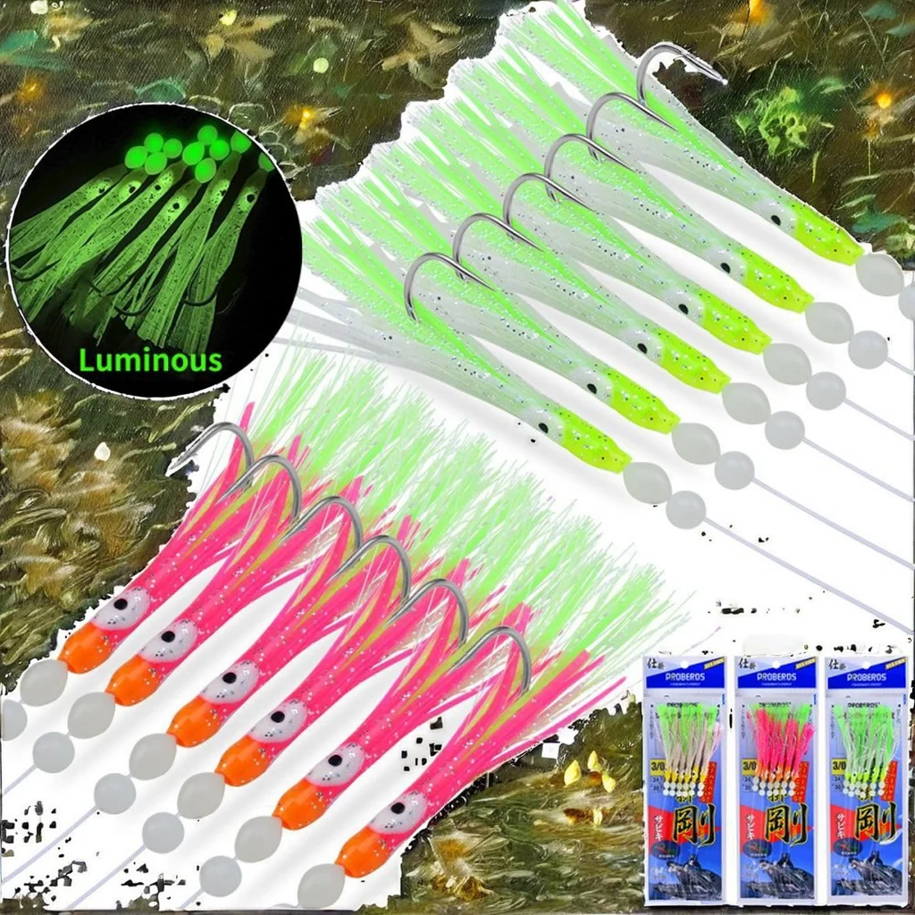 Vikinger Octopus Fishing Bait Set 14.5 g 180 cm 6 Trolling ABS Pencil Lure - view 9