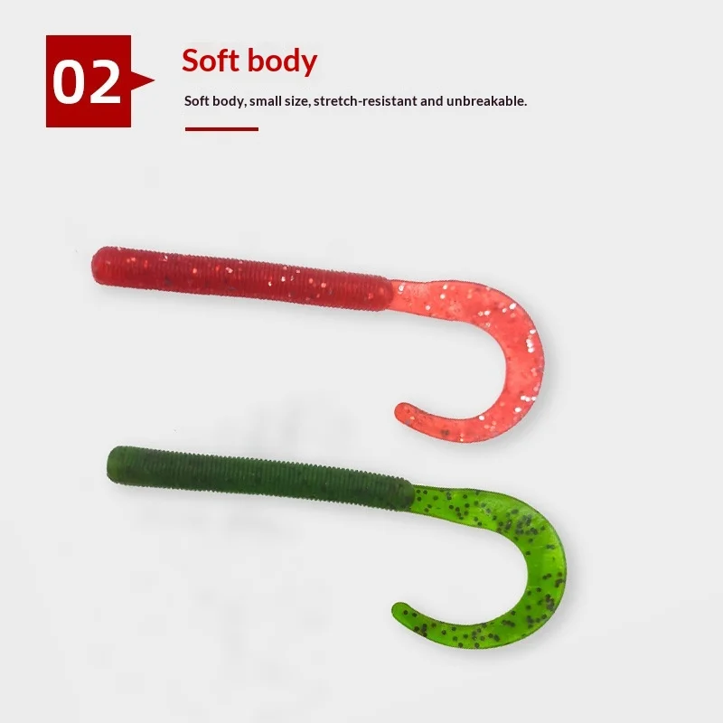 CHEERY Curly Tail Fishing Bait 88mm/2.64g Carp 、 Bass 、 ABS Pencil Lure - view 3