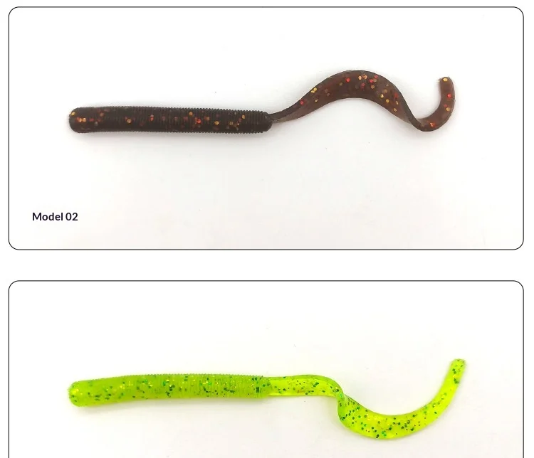 CHEERY Curly Tail Fishing Bait 88mm/2.64g Carp 、 Bass 、 ABS Pencil Lure - view 8