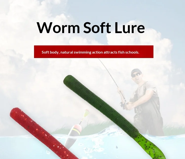 CHEERY Curly Tail Fishing Bait 88mm/2.64g Carp 、 Bass 、 ABS Pencil Lure - view 11