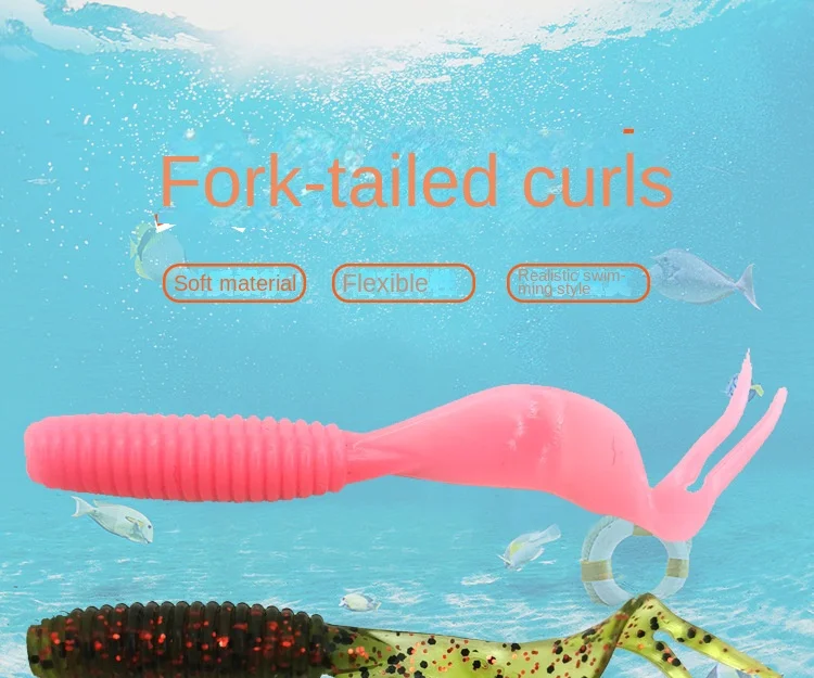 Fishing Bait 、 Curly Tail 、 Stainless Steel Artificial Bass ABS Pencil Lure - detail 4