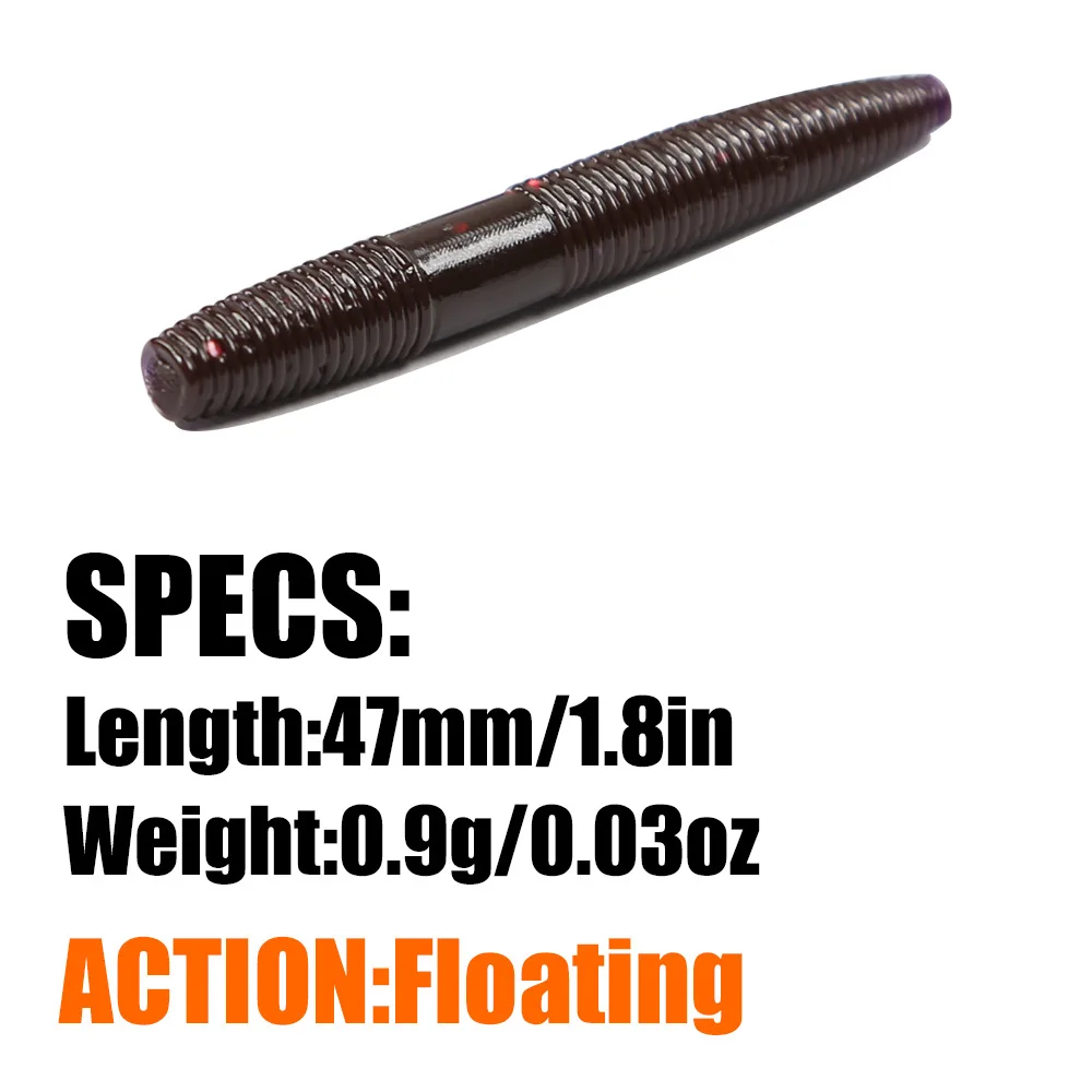 Soft Worm Lure Fishing Bait 10 for Bass ABS Pencil Lure - view 2