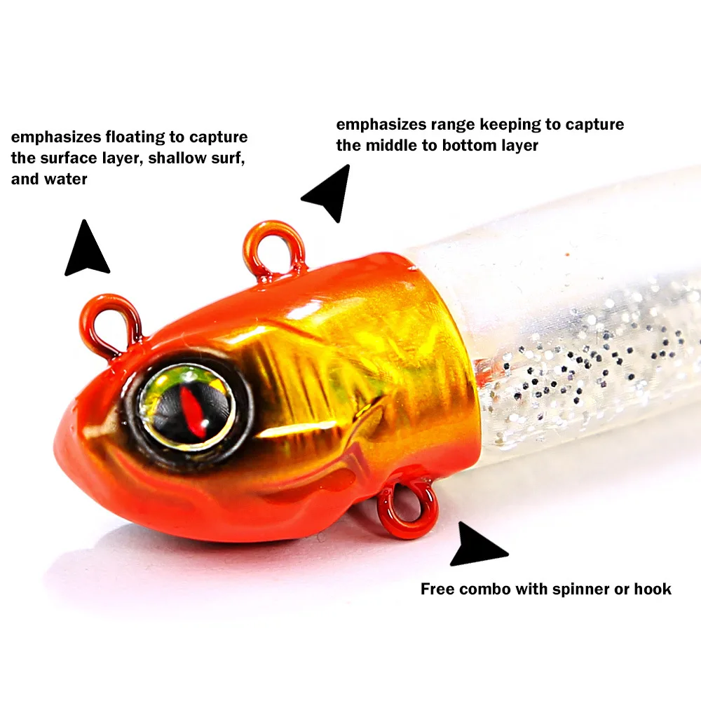 Lead Sea Fishing +T Soft Lure Set Worm for Bass ABS Pencil Lure - view 2
