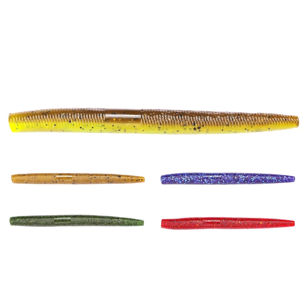 Stick Bait Soft Lure Set 40 Stainless Steel Artificial Worm