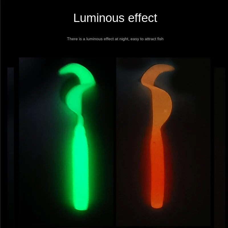Fishing Bait Soft Lure Worm Bass Glow in the Dark Stainless Steel ABS Pencil Lure - view 12