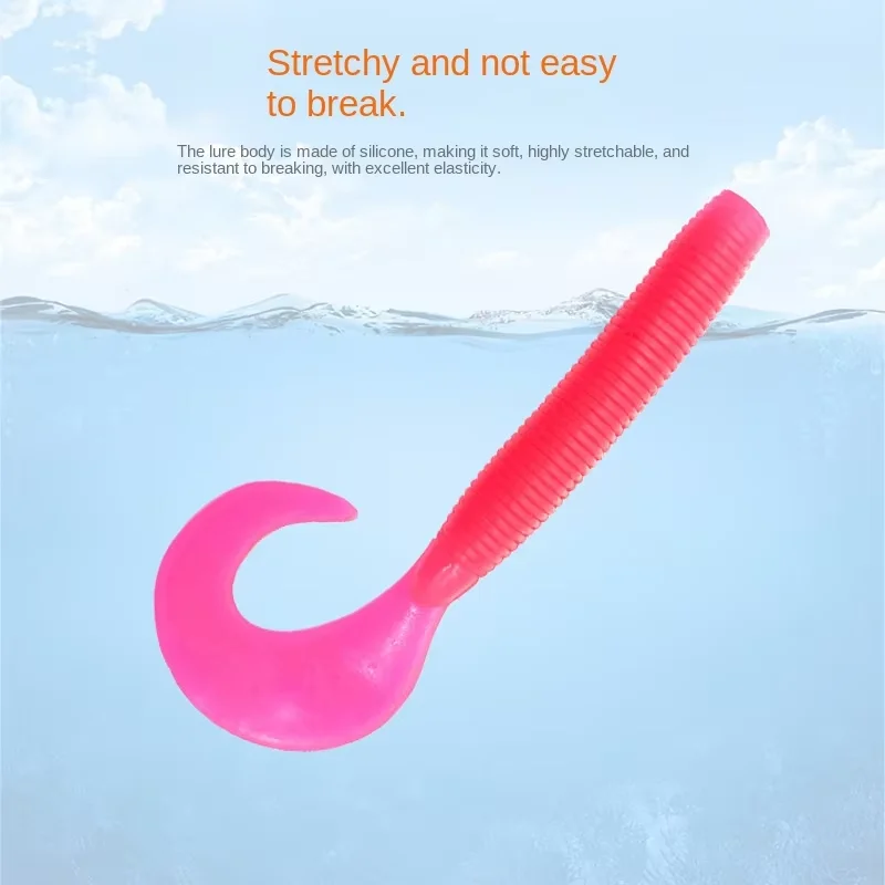 Fishing Bait Soft Lure Worm Bass Glow in the Dark Stainless Steel ABS Pencil Lure - view 3