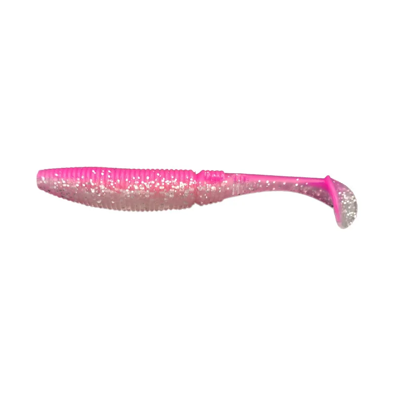 T-Tail Soft Lure Fishing Bait, Bass, Stainless Steel, 8