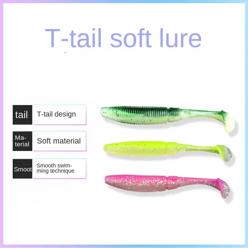 T-Tail Soft Lure Fishing Bait, Bass, Stainless Steel, 8 ABS Pencil Lure - view 4