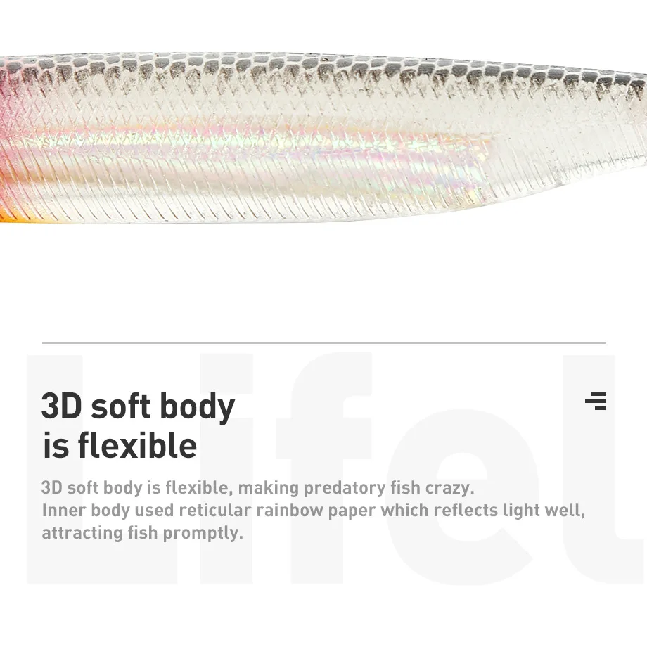 Paddle Tail Plastic Shad Soft Fishing Soft Lure ABS Pencil Lure - view 5