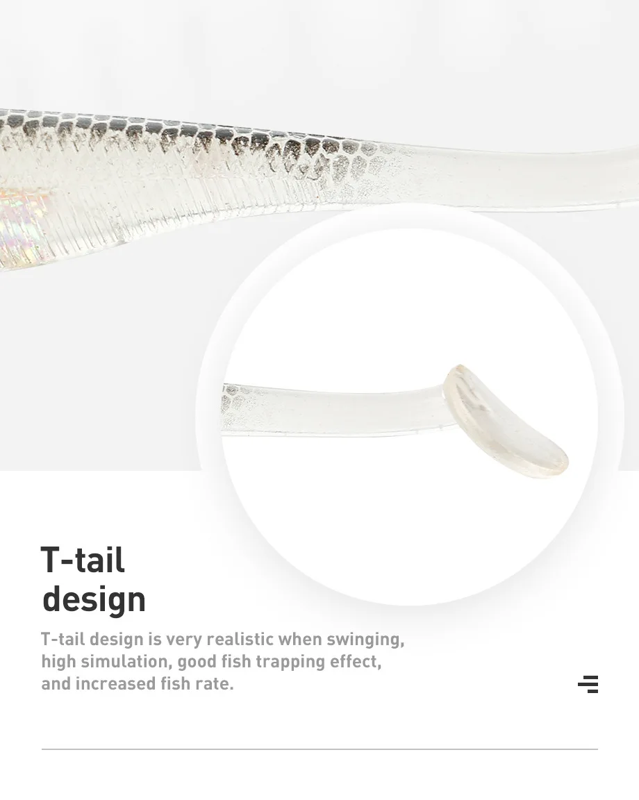 Paddle Tail Plastic Shad Soft Fishing Soft Lure ABS Pencil Lure - view 12