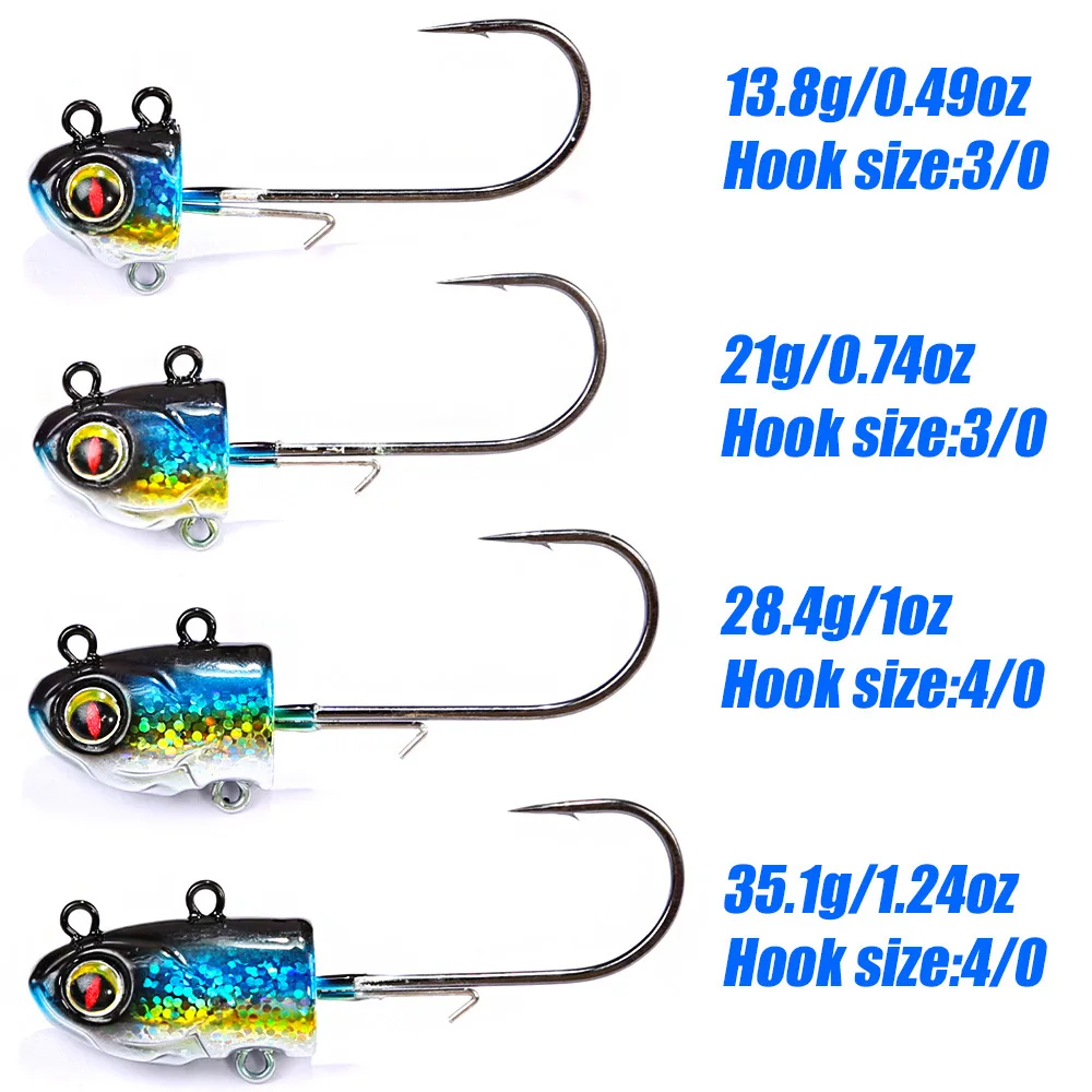 CHEERY Lead Sea Fishing Jig Head Hook + T-Tail Soft Bait Set Worm ABS Pencil Lure - view 1