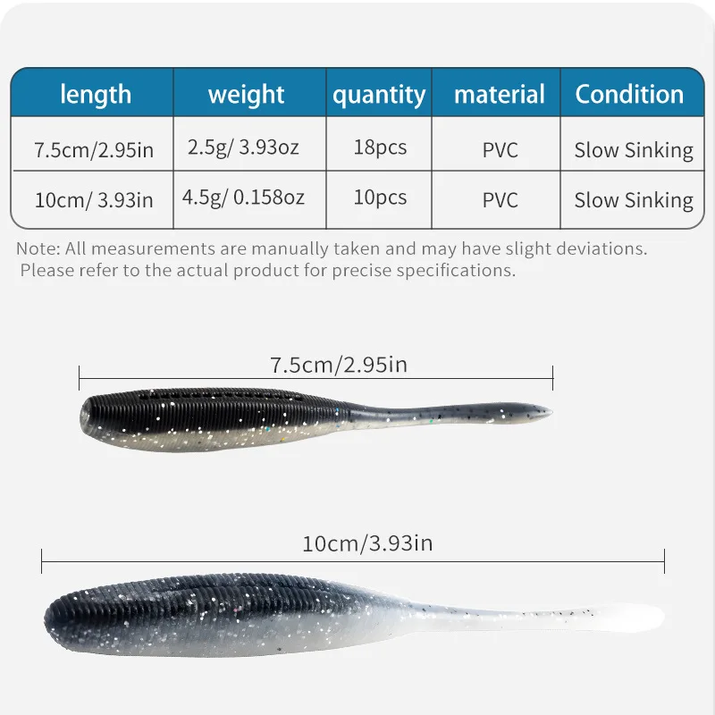 Salted High Gravity Needle Tail Worm ABS Pencil Lure - view 4