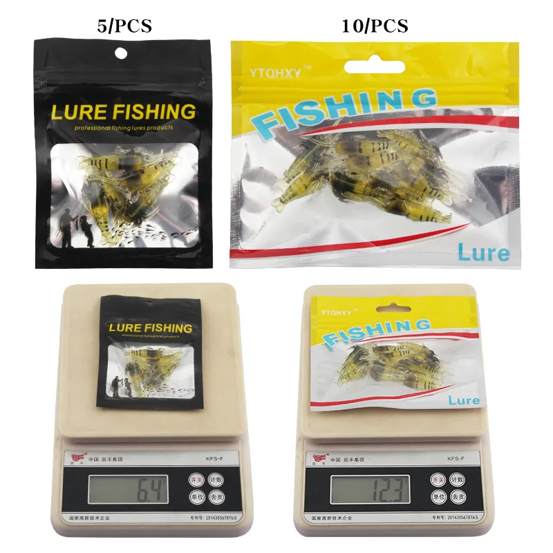 CHEERY 4.8cm 1g Luminous Soft Lure Plastic Shrimp Fishing Bait ABS Pencil Lure - view 1