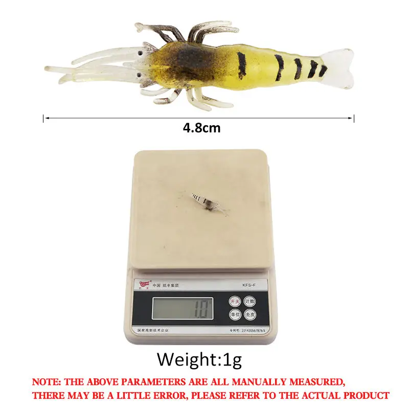 CHEERY 4.8cm 1g Luminous Soft Lure Plastic Shrimp Fishing Bait ABS Pencil Lure - view 4
