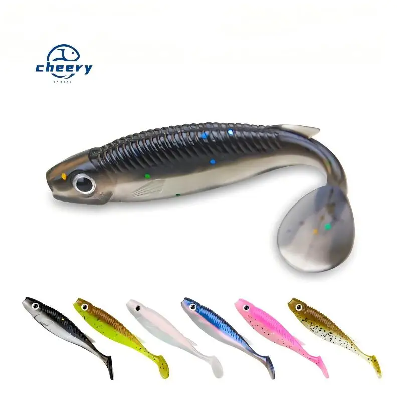 CHEERY Artificial Fishing Bait, Lure Soft Rubber Plastic Shrimp,