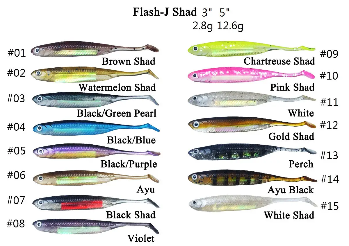 CHEERY Flash-J Shad Soft PVC Fishing Bait Set 3 2.8 g 5 12.6 g ABS Pencil Lure - view 2