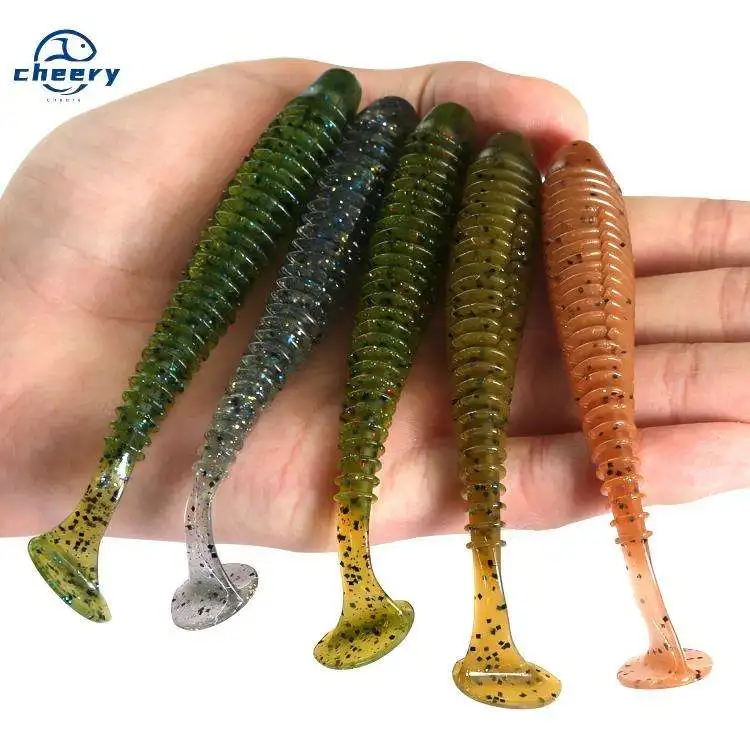 CHEERY 12cm 8.5g 3D Eyes Paddle Tail Swim Baits Soft Plastic Lure