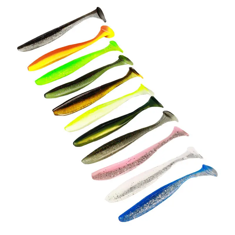 55 mm 70 mm 90 mm 120 mm 10 Plastic Fishing Bait T Soft Lure