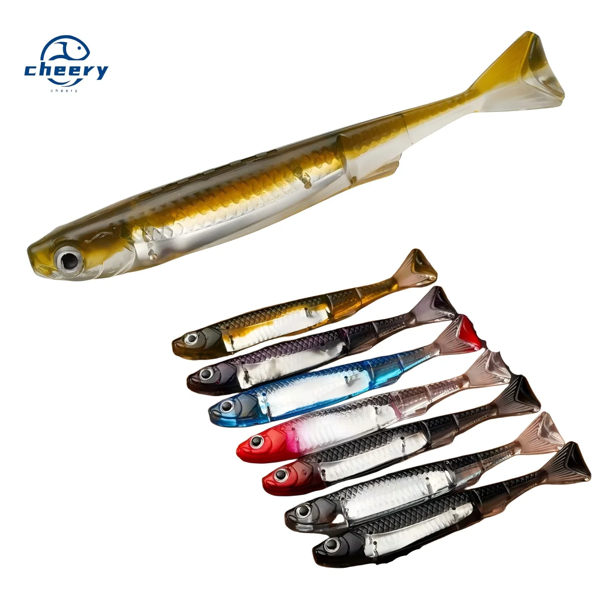 Cheery New Lure Boat Fishing Carp Trout ABS Curly Tail Bait