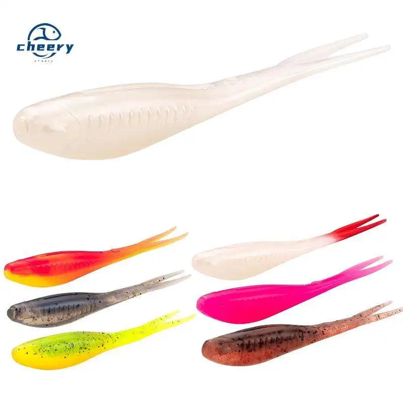 CHEERY 8cm 6 pack of TPR Soft Lure Plastic Carp Fishing Bait for