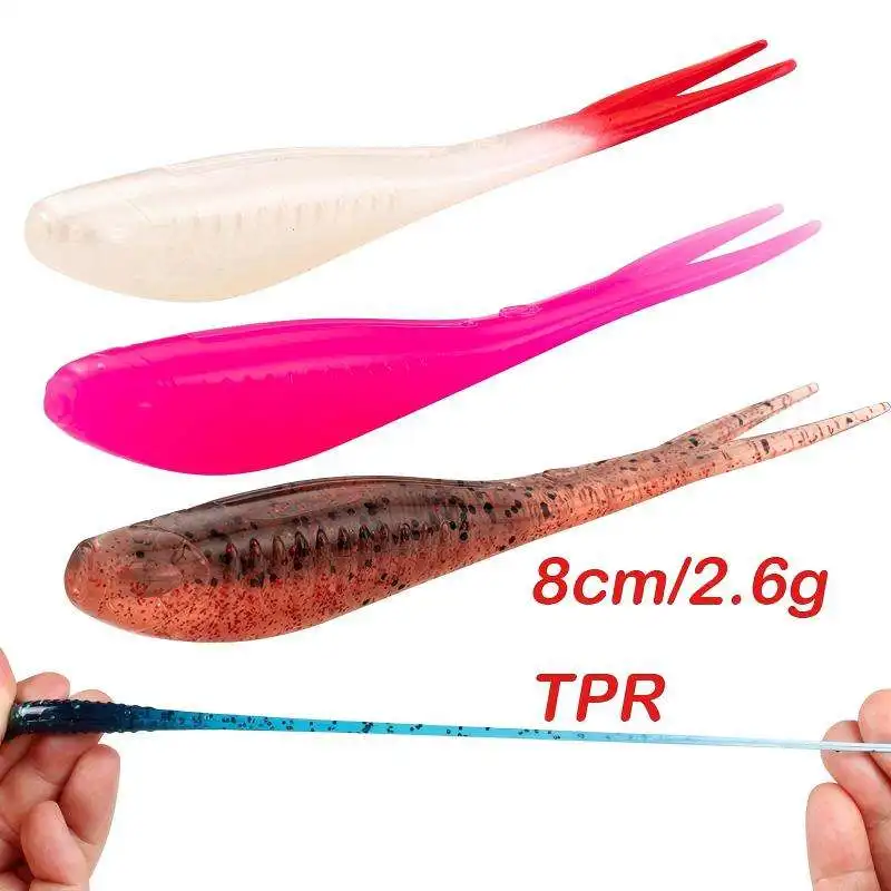 CHEERY 8cm 6 pack of TPR Soft Lure Plastic Carp Fishing Bait for ABS Pencil Lure - view 6