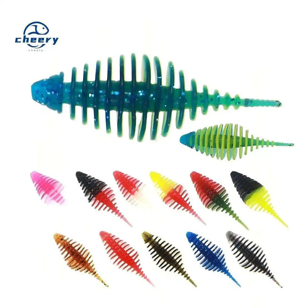 CHEERY 10 / 50 mm 1.6 g PVC Soft Worm Plastic Fishing Bait for 、