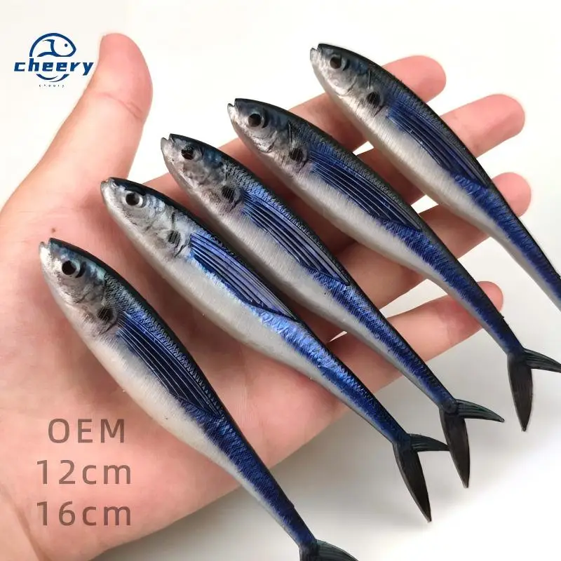 CHEERY 3D Silicone Soft Fishing Bait, for 、 Bass 、 Trout 、 -