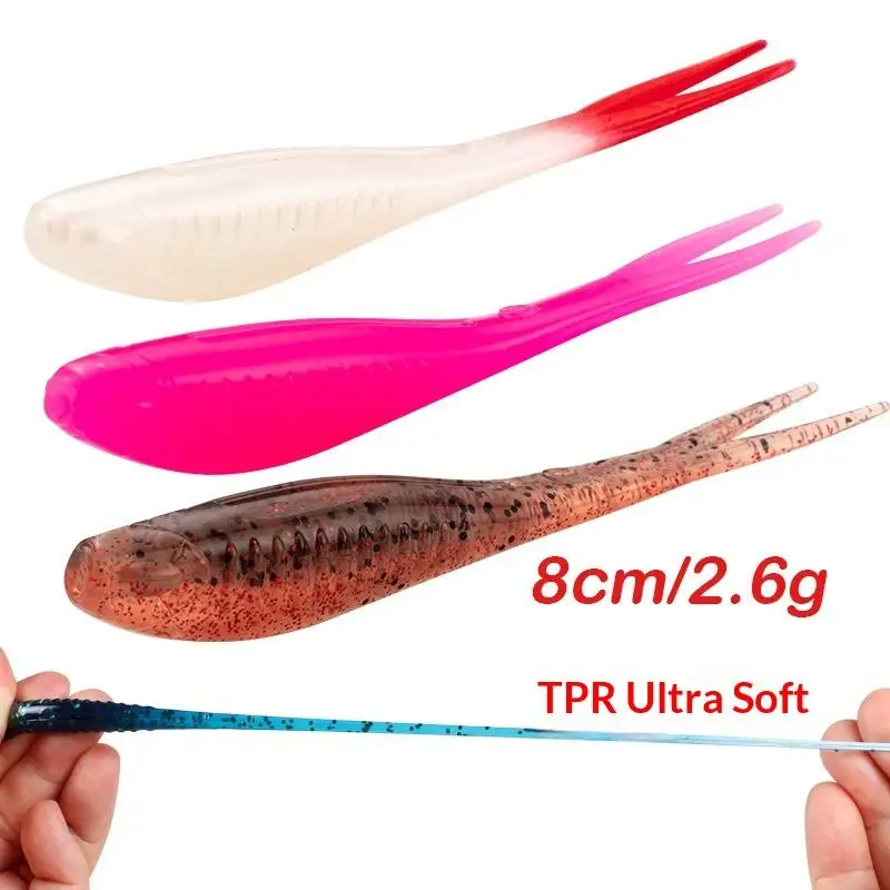 CHEERY 8cm 6 pack of TPR Soft Lure Plastic Carp Bottom Bait Lead ABS Pencil Lure - view 7