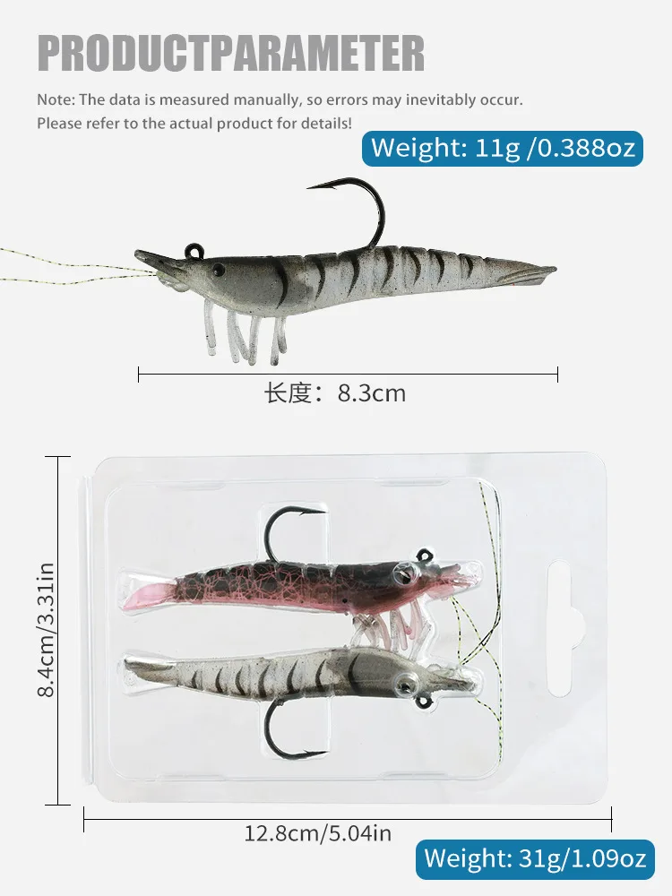 LUSHAZER 2 / Shrimp Plastic Fishing Bait 85 mm 11 g Saltwater ABS Pencil Lure - view 7