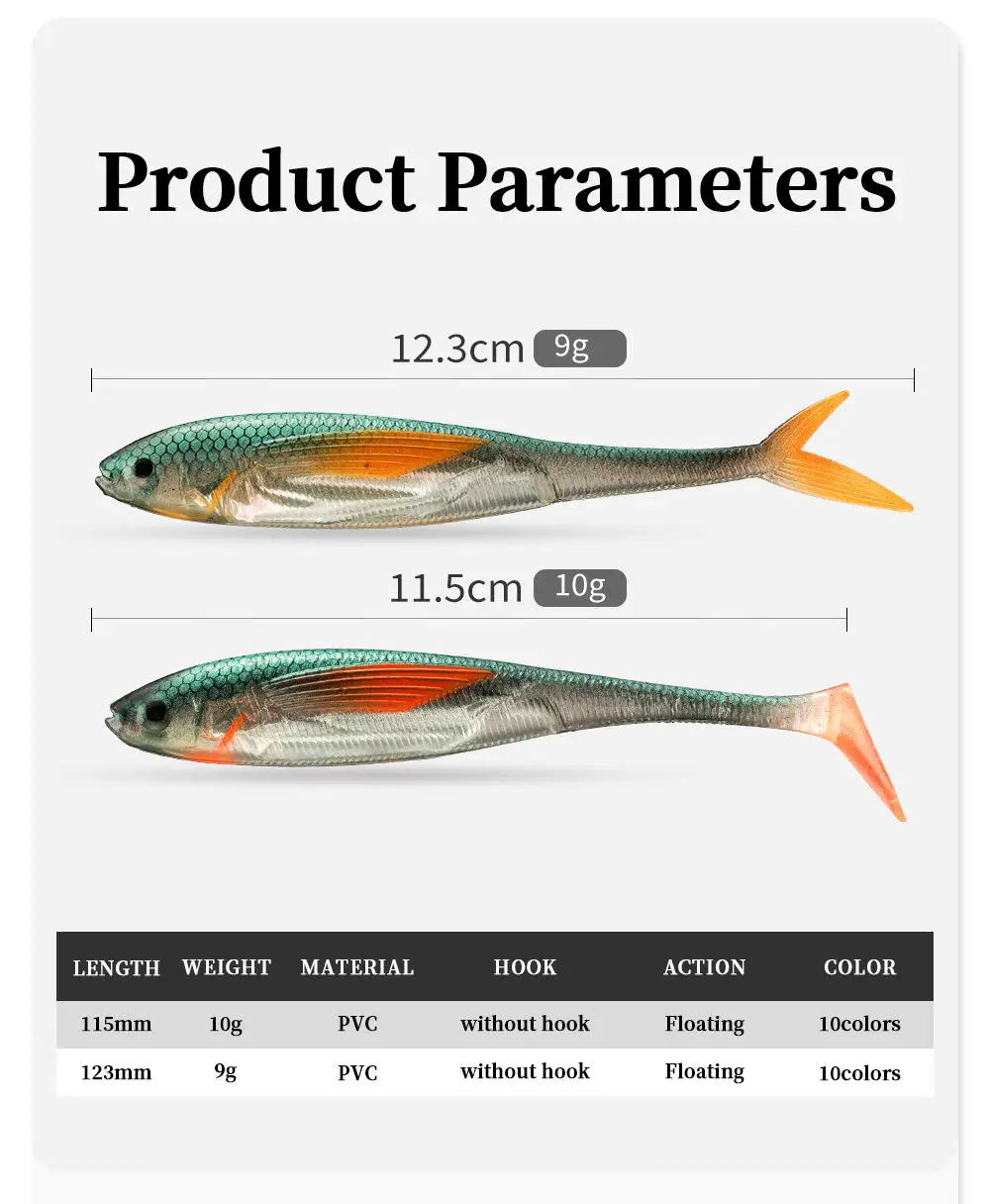 3D PVC Fishing Bait Soft Lure, for Bass 、 Marlin 、, Stream ABS Pencil Lure - view 13
