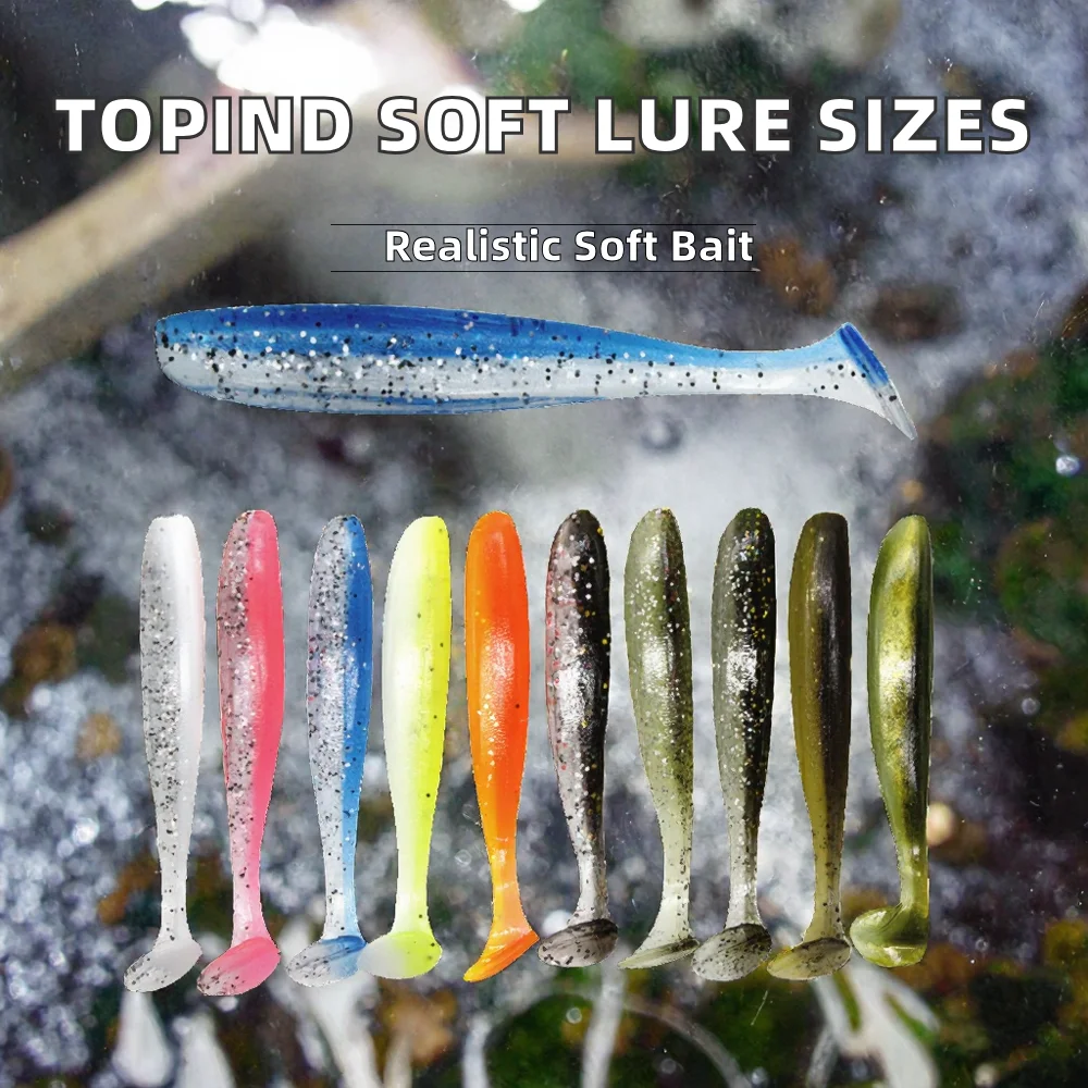 TOPIND 5.5/6.3/7/9/12cm Silicone Soft Lure Fishing Bait T for ABS Pencil Lure - view 3