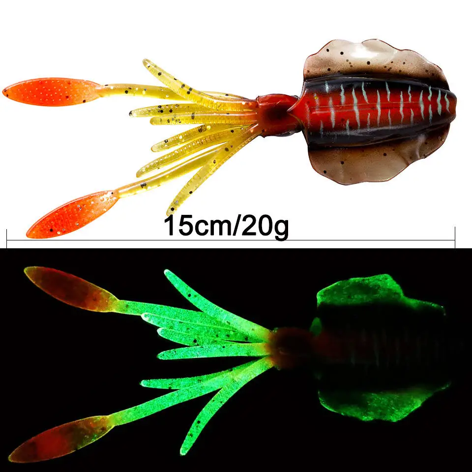 Luminous Trolling Squid, Silicone Octopus Soft Lure ABS Pencil Lure - view 3