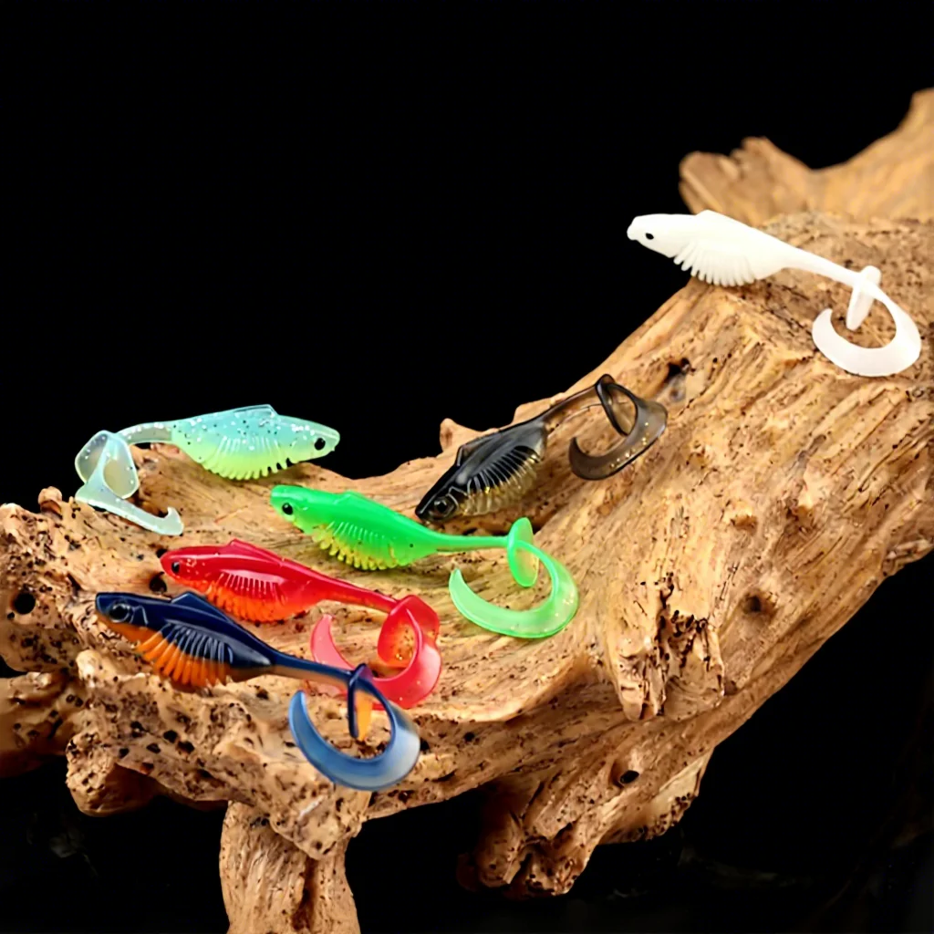 Paddle Tail Soft Worm Fishing Bait, for Bass Artificial ABS Pencil Lure - view 9