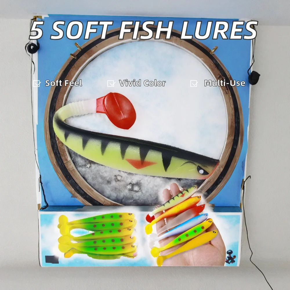 5 / 11CM-8.3G Soft Lure Silicone Swimbait for Freshwater Saltwater ABS Pencil Lure - view 5