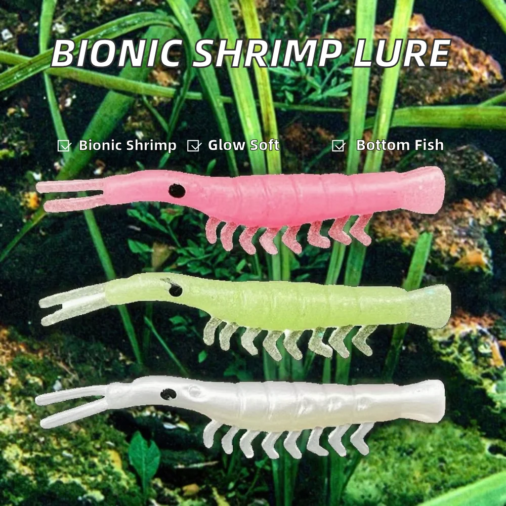 Yiteng Shrimp Luminous Silicone Soft Plastic Lure, for Bass ABS Pencil Lure - view 1