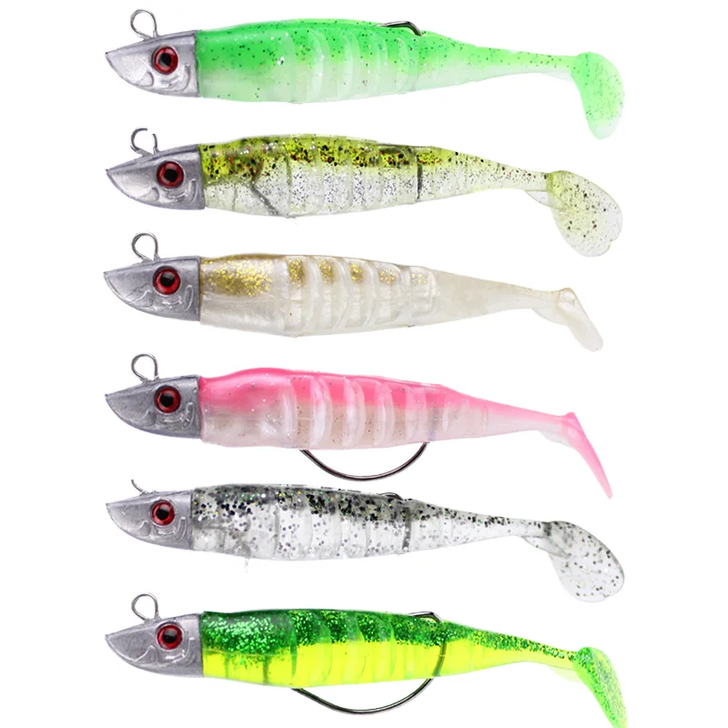 Uniker Carp Soft Shad Jig Head 15 g PVC for Freshwater Saltwater