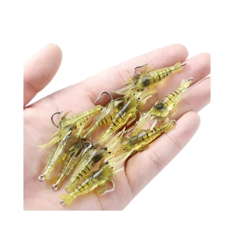 Soft Lure Shrimp 40 mm 1.3 g Luminous, for Saltwater Fish 、