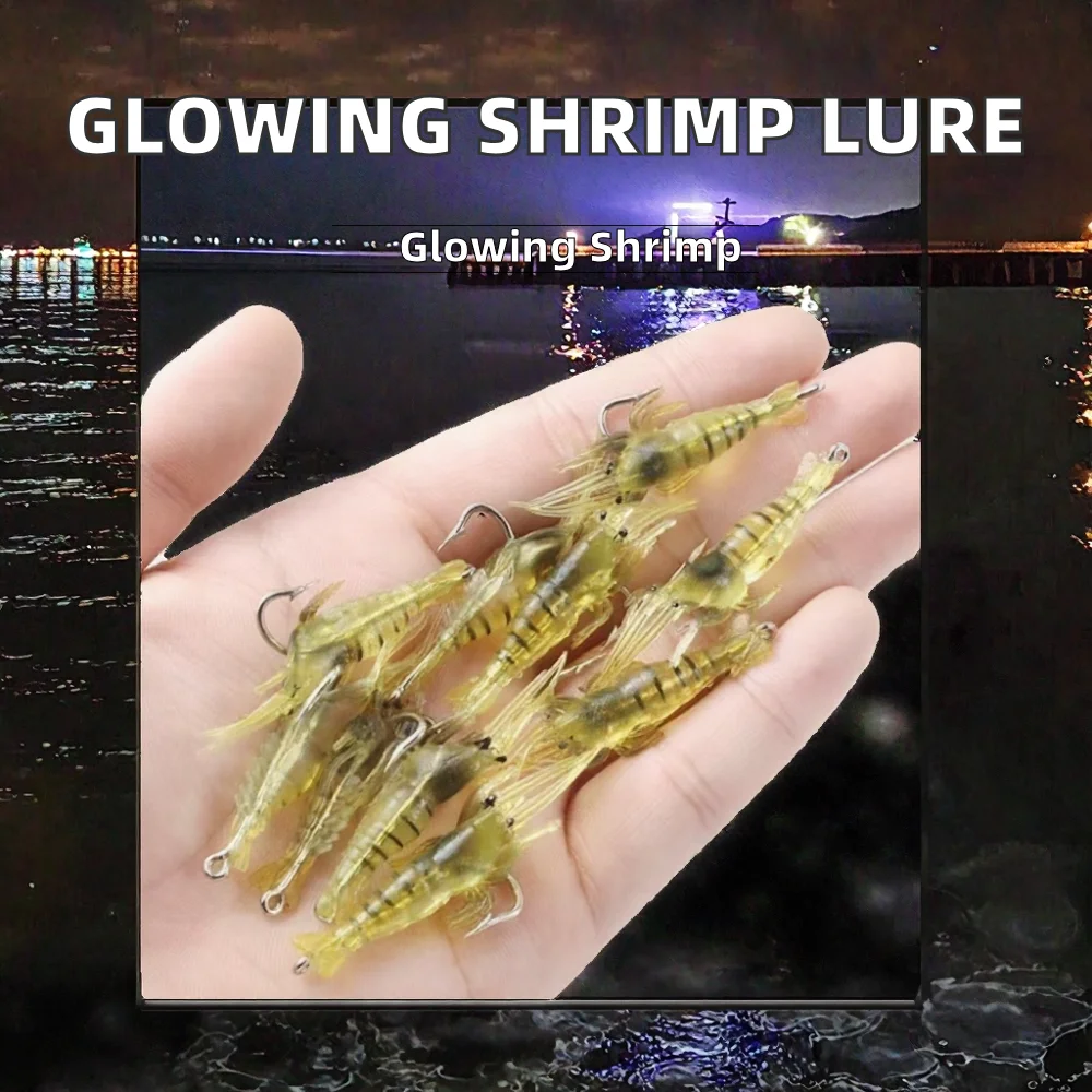 Soft Lure Shrimp 40 mm 1.3 g Luminous, for Saltwater Fish 、 ABS Pencil Lure - view 3
