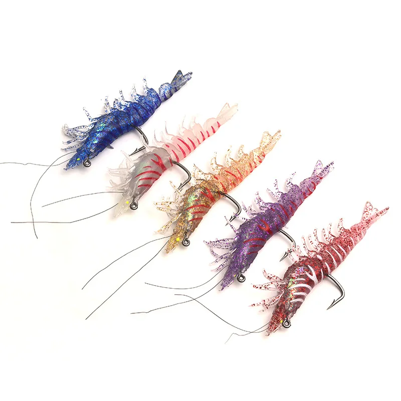 1 PVC Shrimp Soft Lure, Glow in the Dark, Fishing Bait, for