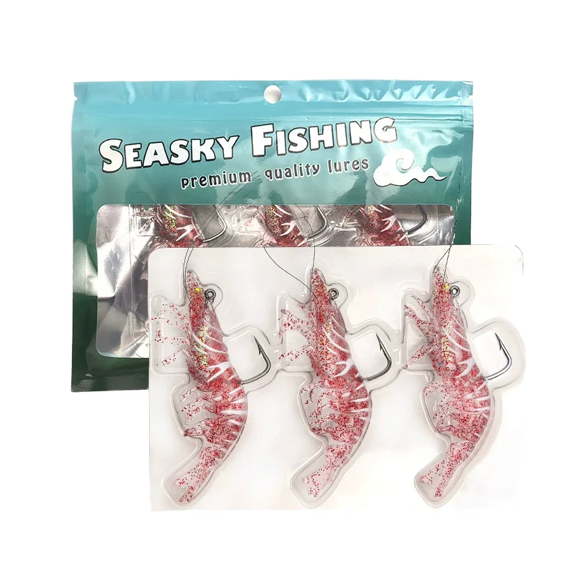 1 PVC Shrimp Soft Lure, Glow in the Dark, Fishing Bait, for ABS Pencil Lure - view 1