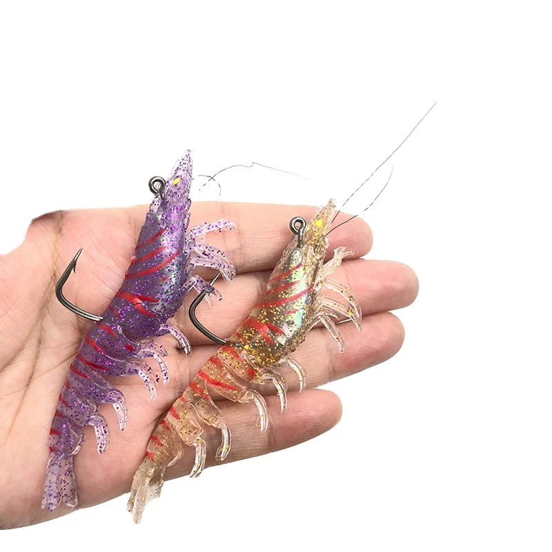 1 PVC Shrimp Soft Lure, Glow in the Dark, Fishing Bait, for ABS Pencil Lure - view 3