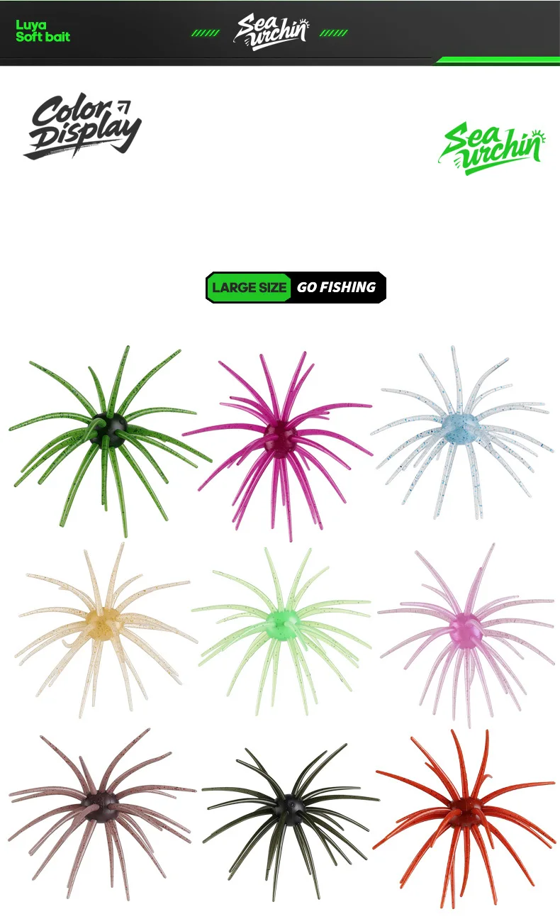 Cheery Sea Urchin TPE Soft Lure Fishing Bait for Bass 、 、 、 ABS Pencil Lure - view 14
